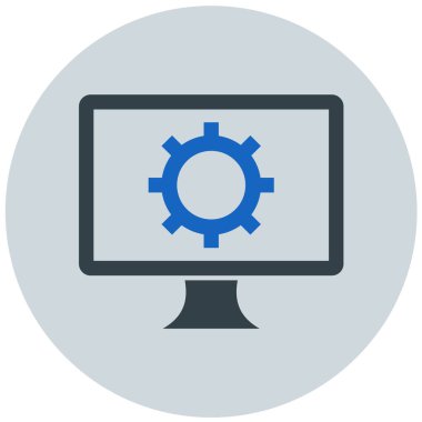 Ayarlar. Web simgesi basit illüstrasyon