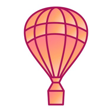 Sıcak hava balonu ikonu vektör illüstrasyon grafik tasarımı
