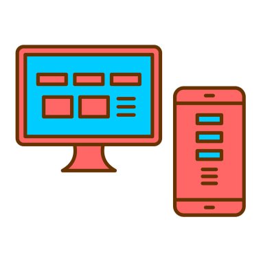 bilgisayar akıllı telefon web simgesi 