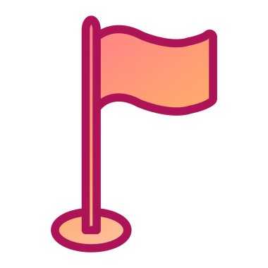 Bayrak. Web simgesi vektör illüstrasyonu