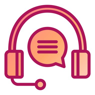 Destek. Web simgesi basit illüstrasyon