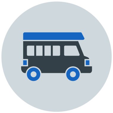 Otobüs. Web simgesi basit illüstrasyon