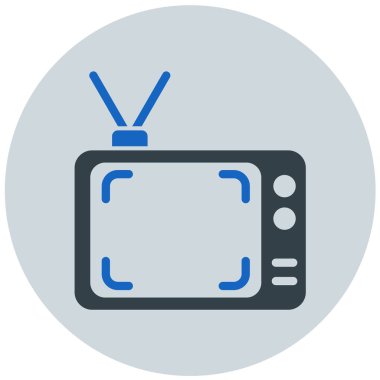 Televizyon. Web simgesi basit illüstrasyon