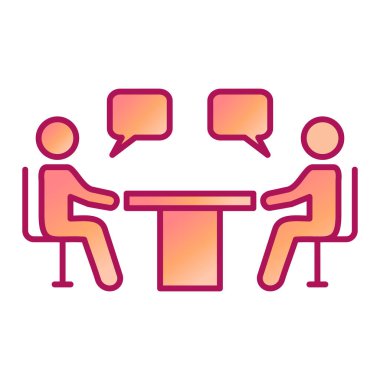 Konuşma baloncuklarıyla iş görüşmesi. vektör çizimi tasarımı