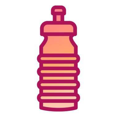 Su şişesi ikonu. Web için bira kavanozu vektör simgelerinin özet çizimi