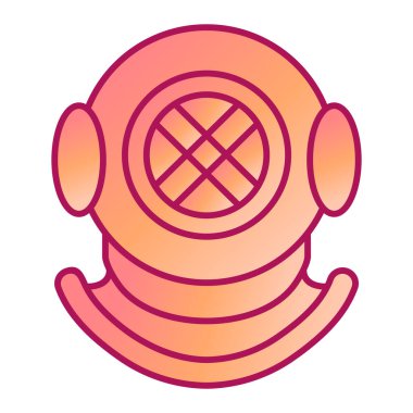 Astronotun çizgi simgesi, vektör illüstrasyonu