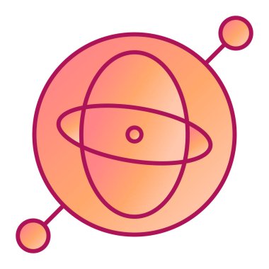 atom. Web simgesi basit illüstrasyon