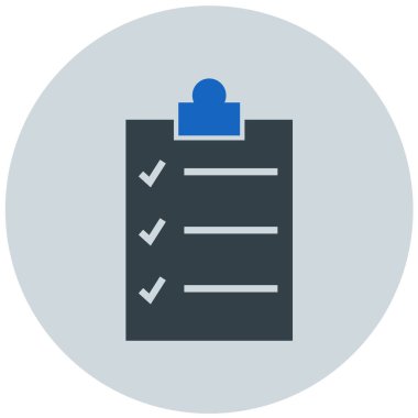 Kontrol listesi. Web simgesi basit illüstrasyon