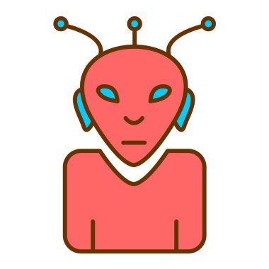 uzaylı avatar karakter vektör çizimi