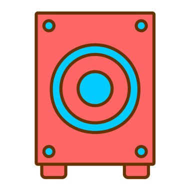 Müzik hoparlörü vektör illüstrasyonu