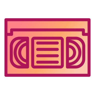 kaset modern simge vektör illüstrasyonu 