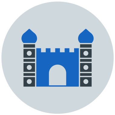 Şato. Web simgesi basit illüstrasyon