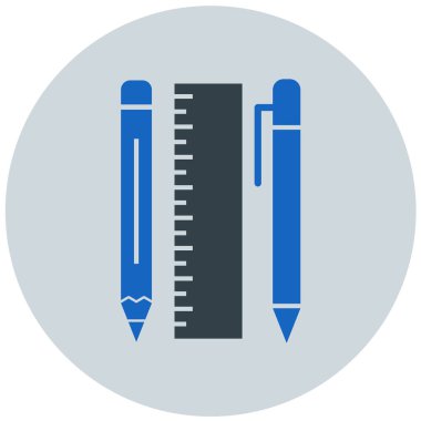 Kırtasiye modern simge vektör illüstrasyonu 
