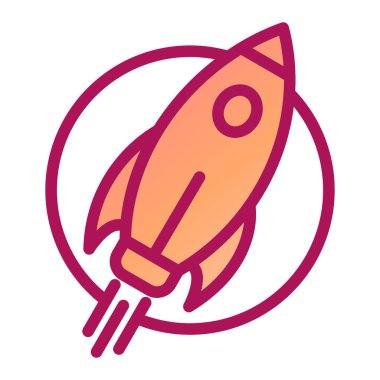 roket ikonu vektör illüstrasyonu