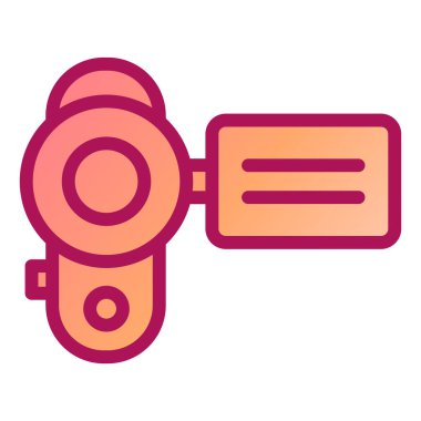 Kamera. Web simgesi basit illüstrasyon