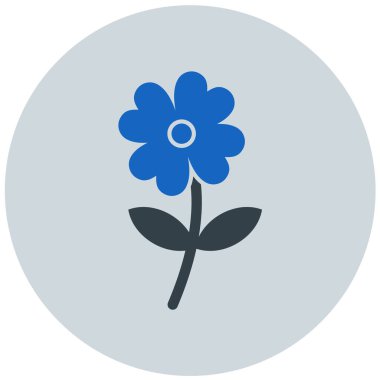 Çiçek. Web simgesi basit illüstrasyon