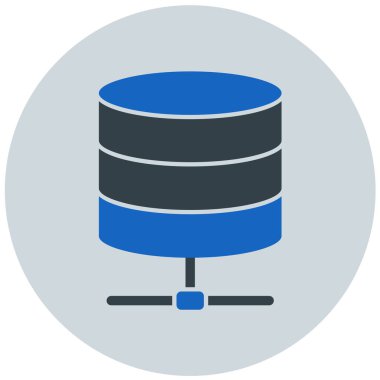 veritabanı. Web simgesi basit illüstrasyon