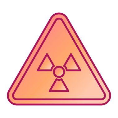 Radyasyon tehlikesi simgesi vektör çizimi