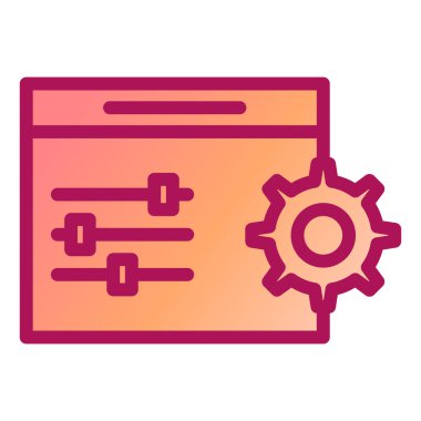 Ayarlama. Web simgesi basit illüstrasyon