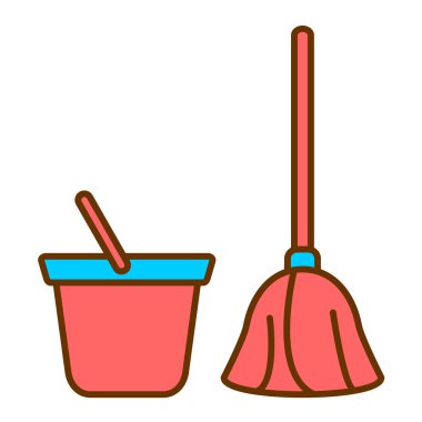 Temizlik servisi tasarımı, vektör illüstrasyon eps10 grafiği