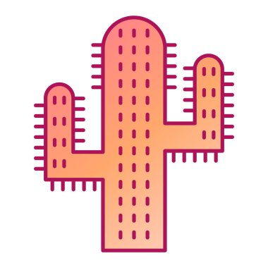 Kaktüs Simgesi Moda Tarzı İzole Arkaplan