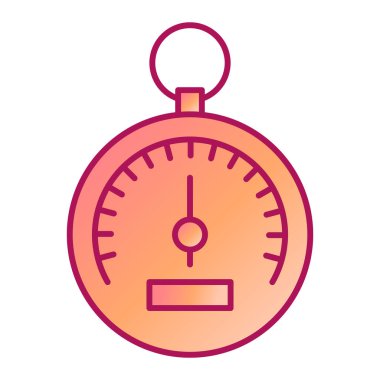 Kronometre simgesi. kronometre saat ve dişli vektör illüstrasyonlu. beyaz arkaplanda izole.