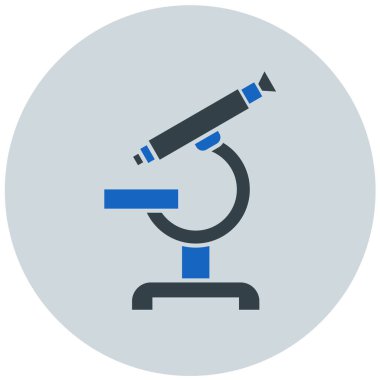 Mikroskop. Web simgesi basit illüstrasyon