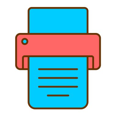 Yazıcı. Web simgesi basit illüstrasyon