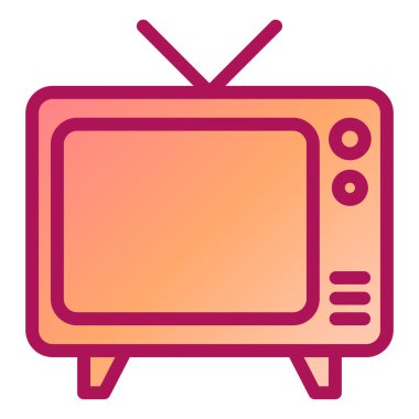 Televizyon. Web simgesi basit illüstrasyon