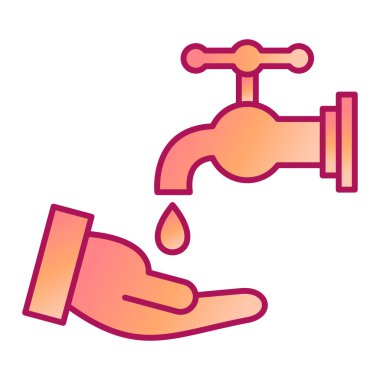 yıkama eller simge vektör çizim