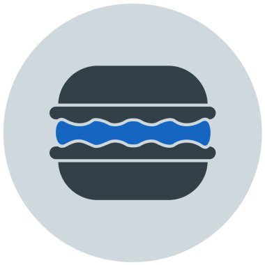 Hamburger. Web simgesi basit illüstrasyon