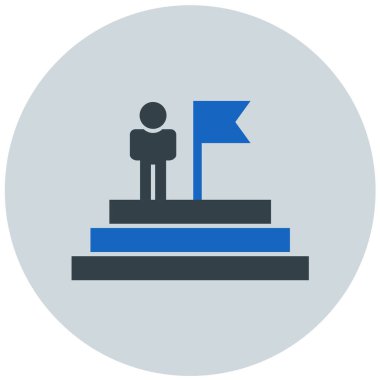 Podyum. Web simgesi basit illüstrasyon