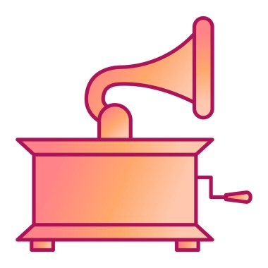 Gramofon. Web simgesi basit tasarım