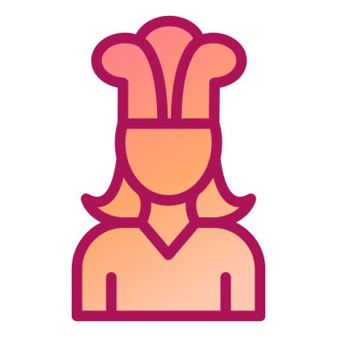 Şef. Web simgesi basit illüstrasyon