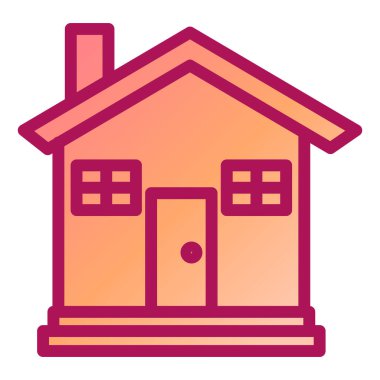 Ev. Web simgesi basit illüstrasyon