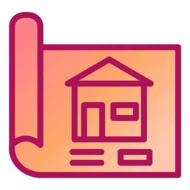 Ev. Web simgesi basit illüstrasyon