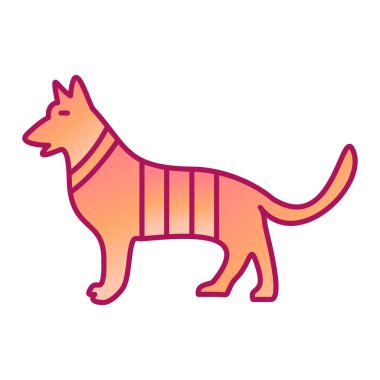 Kedi ikonu. Tilki vektör logosu çizimi. beyaz arkaplanda izole