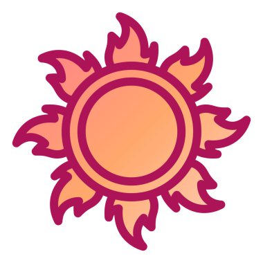 Güneş Simgesi Vektör illüstrasyonu