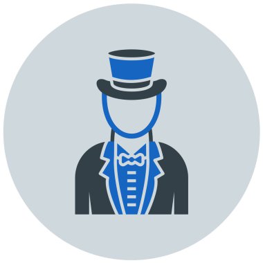 Sihirbaz. Web simgesi basit illüstrasyon