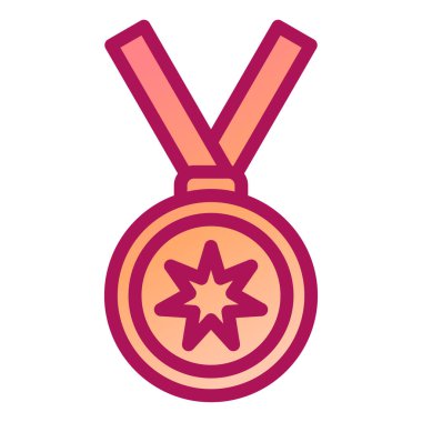 Madalya. Web simgesi basit illüstrasyon