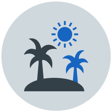 yaz tatili düz vektör simgesi