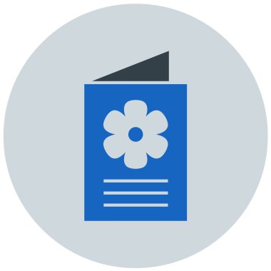 Kartpostal simgesi vektör illüstrasyonu