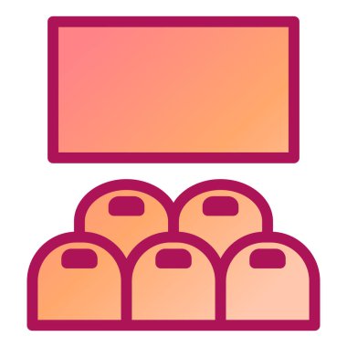 Sinema modern ikon vektör illüstrasyonu