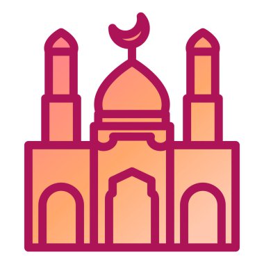 Cami. Web simgesi basit illüstrasyon