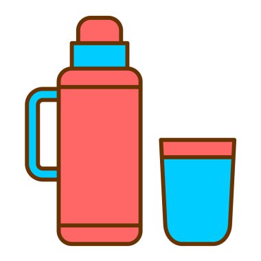 süt şişesi ikon vektörü. Yiyecek içecek işareti. izole edilmiş sınır sembolü çizimi