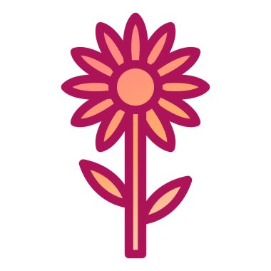 çiçek modern ikon vektör illüstrasyonu 