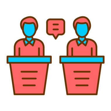 Konuşma kabarcığı vektör çizimi olan insanlar