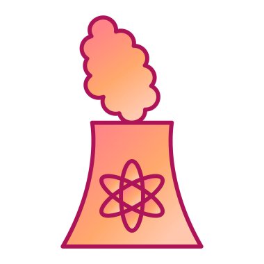 Enerji ve kirlilik vektör çizimine sahip nükleer santral