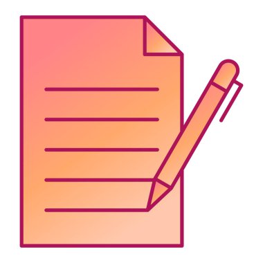 Belge. Web simgesi basit illüstrasyon