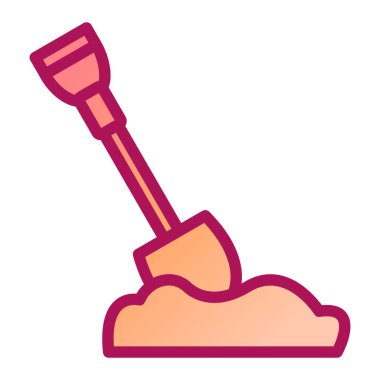 Kürek. Web simgesi vektör illüstrasyonu